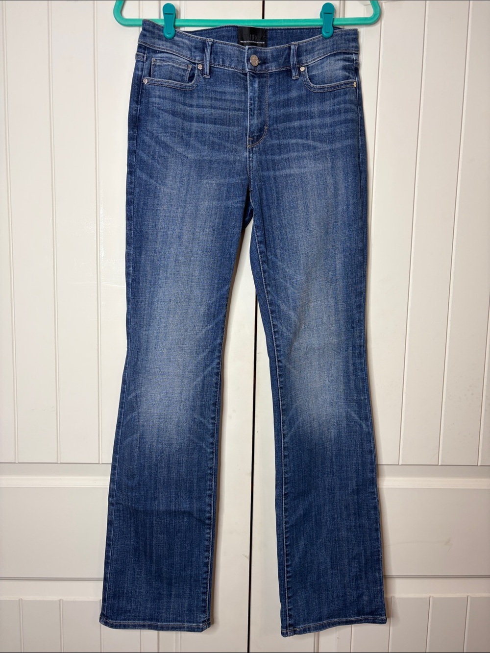White House Black Market Women's Mid Rise Slim Everyday Soft Bootcut Jeans